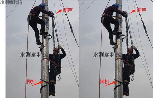 缆道雷达波测流塔架安装