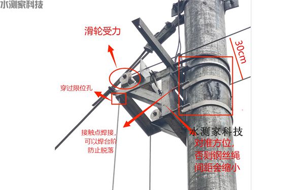 自动雷达波测流塔架安装